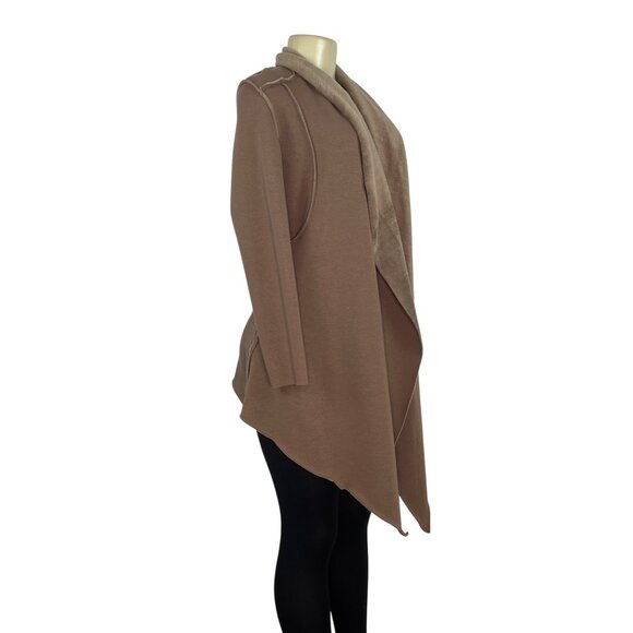 Lnk Landscape Womens Brown Open Front Cardigan Sz XS - Picture 3 of 9